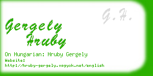 gergely hruby business card